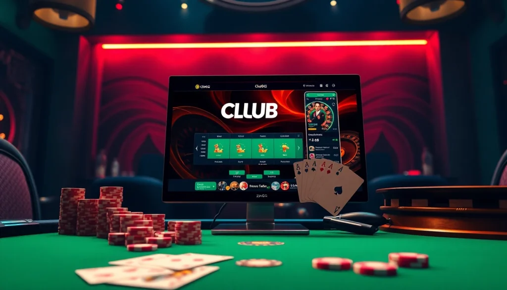 Join a thrilling hand at the ClubGG poker club with professional chips and playing cards.