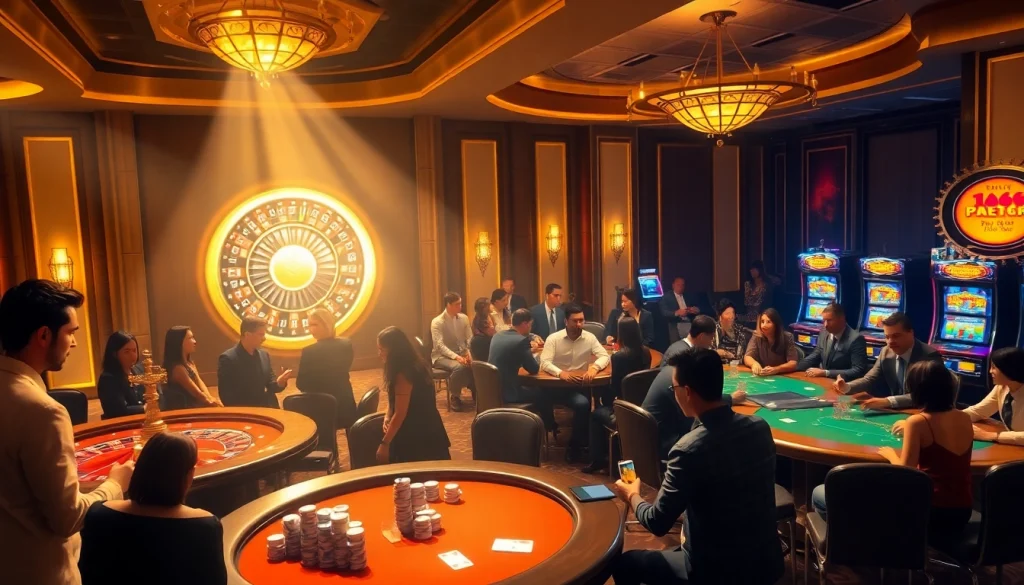 Experience thrilling gameplay at 789club with vibrant casino scenes and excited players.