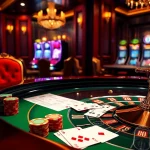 Engage in thrilling gaming experiences at https://b52.za.com/ with vibrant casino visuals featuring roulette, chips, and cards.