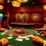 Experience the excitement of Sunwin with vibrant casino action featuring poker tables and colorful chips.