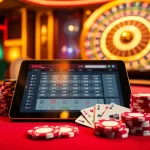 Engage with thrilling online betting at KK55.com amidst vibrant casino elements like chips and cards.