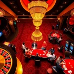 Players enjoying an exciting game at 555win casino with vibrant tables and slot machines.