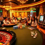 Experience the thrill of bancadoithuong at an exciting casino table filled with vibrant poker chips.