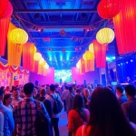Lively event scene showcasing diverse interactions at 789betevents celebration.