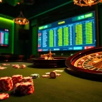 Engaging casino scene featuring vibrant chips and live sports odds, highlighting Betting Online Now action.