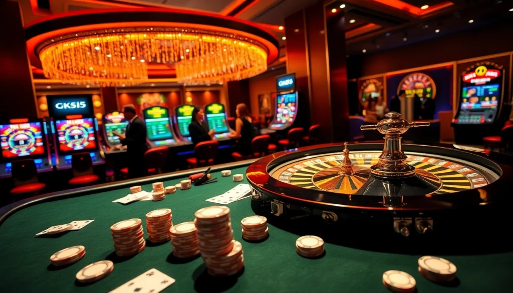 Experience thrilling gaming at KK55 with vibrant casino tables and engaging online betting.