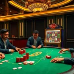 Bro138 users enjoy a thrilling online gambling experience at a high-stakes poker table.