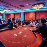 Players enjoying the GO88 online casino experience at a luxurious poker table with dynamic gameplay.