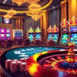 Experience the excitement of home vvjl with players at a luxurious casino table, surrounded by vibrant poker chips and roulette.