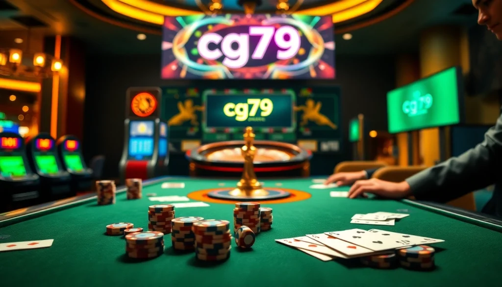 Tham gia các trò chơi thú vị tại CG79 online casino với bàn cược và bộ bài sống động.