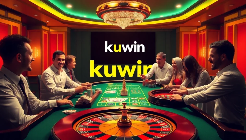 Experience excitement at a kuwin casino table with vibrant games and professional dealers.