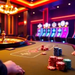 Experience the excitement of F8bet with vibrant casino visuals featuring poker and slots.