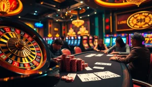 Intense gaming experience with lô kép betting slips and luxurious casino backdrop.