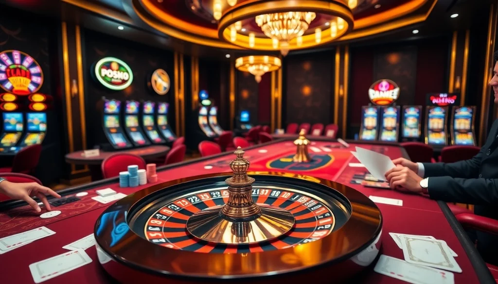 Play thrilling games at gamebaidoithuong with vibrant casino elements and excitement.