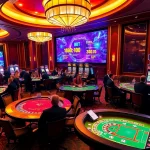 Players enjoying an exciting game at winstrike69 casino, showcasing vibrant slots and poker action.