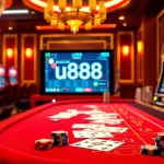 Players enjoying an exciting game at u888 online casino, showcasing vibrant tables and engaging interfaces.