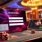 Register at 바이낸스 회원가입 with a sophisticated online casino interface and poker chips.