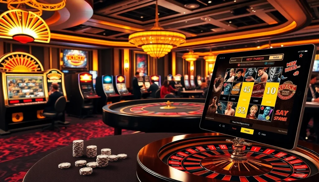 Experience thrilling gaming at https://thabet.vegas/ with an exciting casino atmosphere featuring vibrant tables and slot machines.