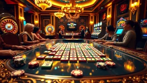 הצטרפו למשחק רמיקוב אונליין מרגש על שולחן קזינו יוקרתי מלא באריחים צבעוניים.