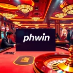 Players engaging in exciting games at phwin online casino, showcasing vibrant slot machines and roulette wheels.