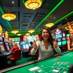 Exciting scene at 8scom with players enjoying online casino games and sports betting.