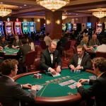 Players engaging in strategic gameplay at a premium casino, experiencing the lsa thrill of poker.
