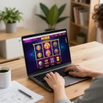 N188 online casino gaming experience at home with vibrant graphics and focused gameplay.