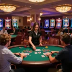 king33 players engaging in a thrilling blackjack game, showcasing dynamic gameplay and immersive casino atmosphere.