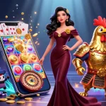Engage with fly 88 through a vibrant 3D illustration of glamorous characters and exciting slot game elements.