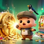 Experience thrilling 688v gameplay with vibrant slot reels and dazzling treasures in a whimsical casino scene.