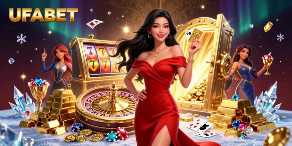 Experience exhilarating casino action with UFABET featuring stunning visuals of a vibrant 3D illustration