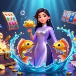 Engaging royal casino scene with vibrant slot elements and characters in a dazzling underwater setting.