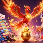Play the exciting toto togel game with vibrant characters and dynamic casino elements.