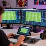 Engaging in cm 88 sports betting with multiple screens displaying live games and betting odds.