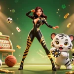 สนุกสนานกับหวยที่ ruay โดยมีผู้หญิง 3D ที่เต็มไปด้วยพลังและเสือขาวสุดสนุกกลางสภาพแวดล้อมการเล่นเกมที่มีชีวิตชีวา