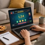 Engaging online setup showcasing lô đề hôm nay with live dealer game displayed on laptop screen.