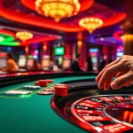 Menangkan togel389 saat bermain di kasino dengan suasana yang penuh semangat dan chip berwarna-warni.