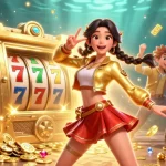 Play and win big with Slot kakek zeus, featuring thrilling slot reels and vibrant characters in action.