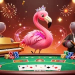 Win big at 79king with vibrant casino atmosphere featuring lively characters and dynamic poker elements.
