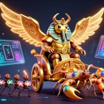 Experience thrilling gaming action at Jun88 with a vibrant 3D illustration of a casino adventure and crypto vibes.