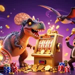 Engage with the excitement of alexis 500 link alternatif in a vibrant casino scene showcasing a jackpot win with dynamic characters and elements.