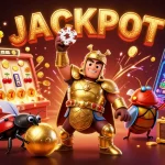 Celebrate your winnings with TA88's thrilling jackpot scene filled with colorful casino elements.