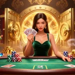 Engage in Fairplay at the exciting poker table with towering stacks of chips and dazzling treasures.