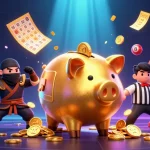 Witness uu888's thrilling jackpot action with vibrant lottery balls and dynamic casino elements in a colorful digital scene.