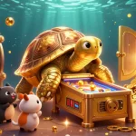 Engage with situs mahjong's vibrant slot game scene featuring a colossal tortoise pinball.