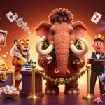 Experience sunwin's vibrant casino atmosphere with a woolly mammoth bouncer and saber-tooth tiger VIP guest.