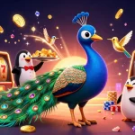 Experience mahjong ways in a vibrant casino scene showcasing dynamic characters and exciting game elements.
