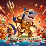 Experience the thrill of go8 with a dynamic underwater casino scene featuring a gladiator shark.