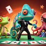 Engage with menangclub88 as the secret agent chameleon navigates a vibrant poker scene.