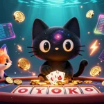 Visualize the vibrant online casino Australia experience with a cosmic gaming scene.